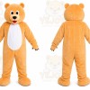 Orange Bear Mascot Costume for Children's Events
