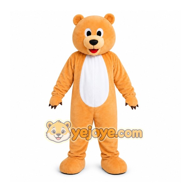 Orange Bear Mascot Costume for Children's Events
