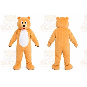 Orange Bear Mascot Costume for Children's Events