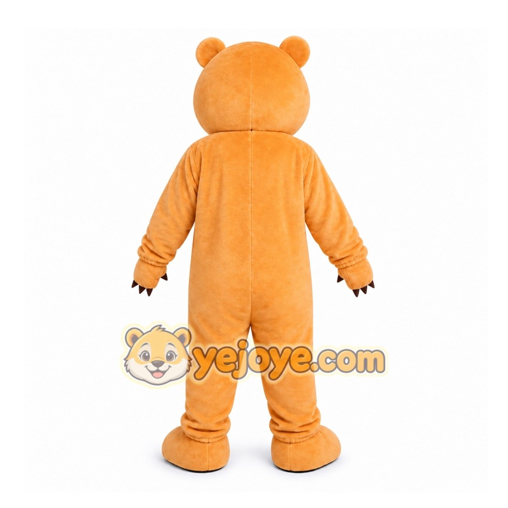 Orange Bear Mascot Costume for Children's Events Orange Bear Mascot Costume for Children's Events