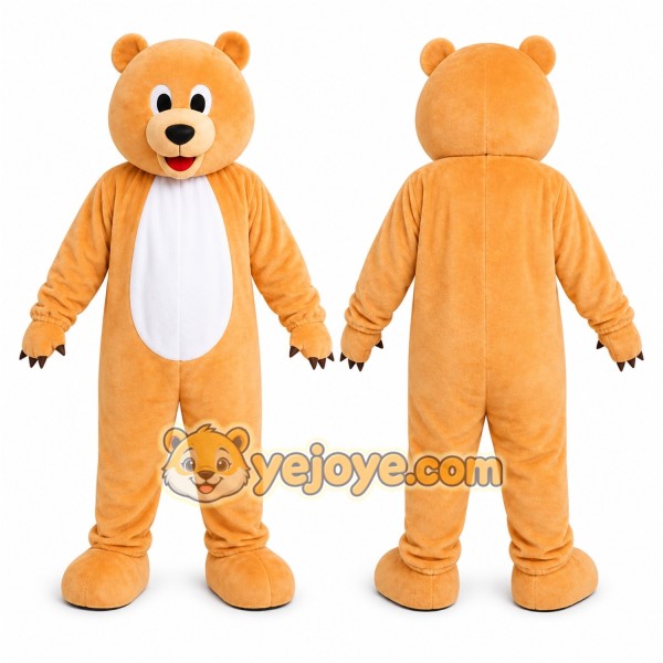 Orange Bear Mascot Costume for Children's Events