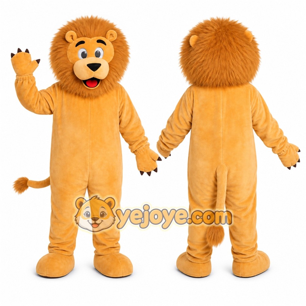 Orange Lion Mascot Costume for School Events Orange Lion Mascot Costume for School Events
