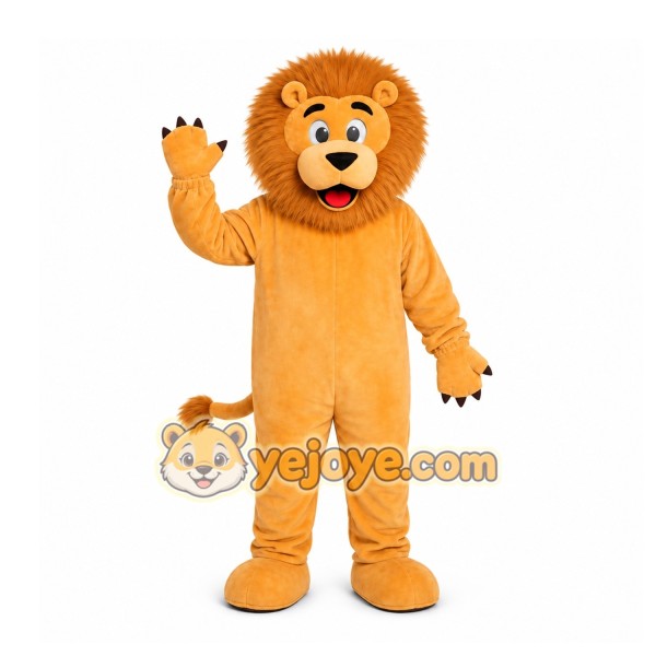 Orange Lion Mascot Costume for School Events