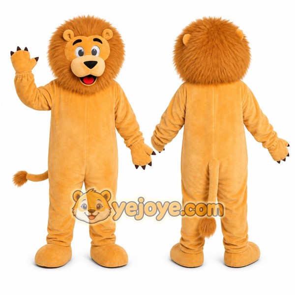 Orange Lion Mascot Costume for School Events