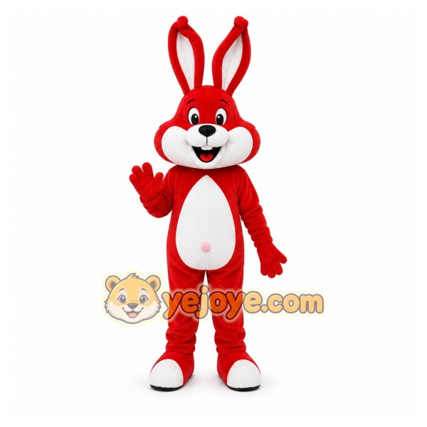 Red Rabbit Mascot Costume for Holiday Events Red Rabbit Mascot Costume for Holiday Events