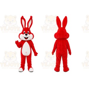 Red Rabbit Mascot Costume for Holiday Events