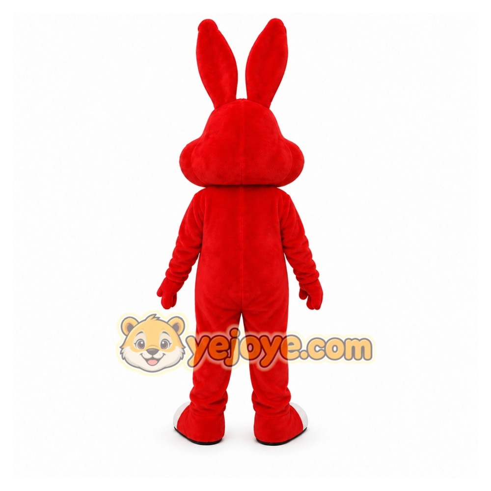 Red Rabbit Mascot Costume for Holiday Events Red Rabbit Mascot Costume for Holiday Events
