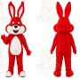 Red Rabbit Mascot Costume for Holiday Events