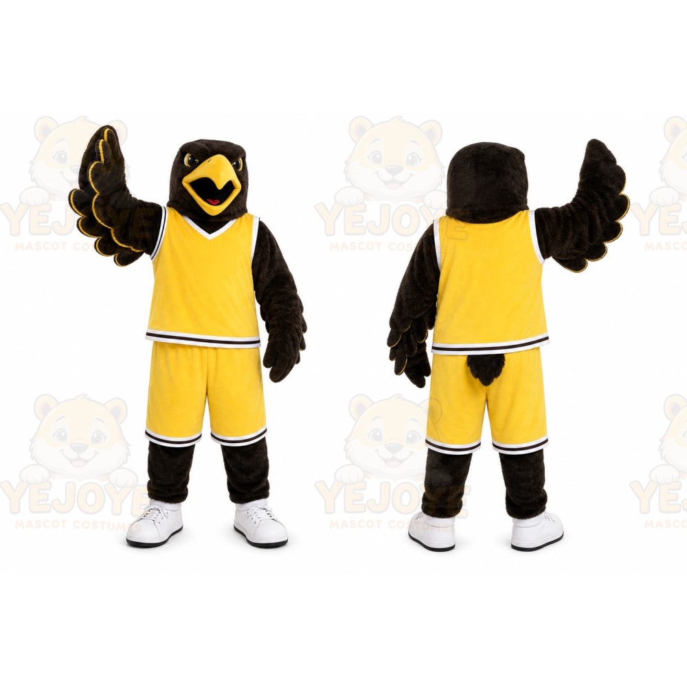 Black Bird Mascot Costume for Sports Events