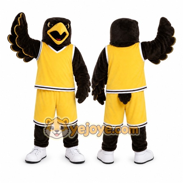 Black Bird Mascot Costume for Sports Events