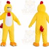 Yellow Chicken Mascot Costume for Restaurant Promotions