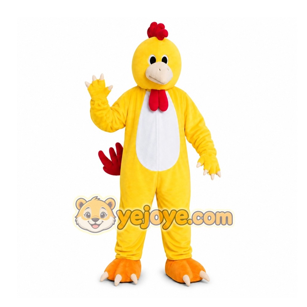 Yellow Chicken Mascot Costume for Restaurant Promotions Yellow Chicken Mascot Costume for Restaurant Promotions