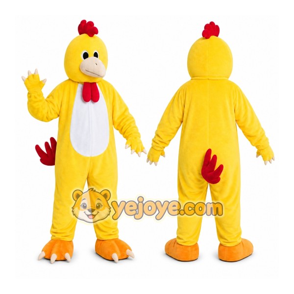 Yellow Chicken Mascot Costume for Restaurant Promotions