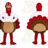 Red Turkey Mascot Costume for Holiday Events