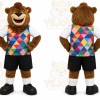 Brown Bear Mascot Costume for Sports Events