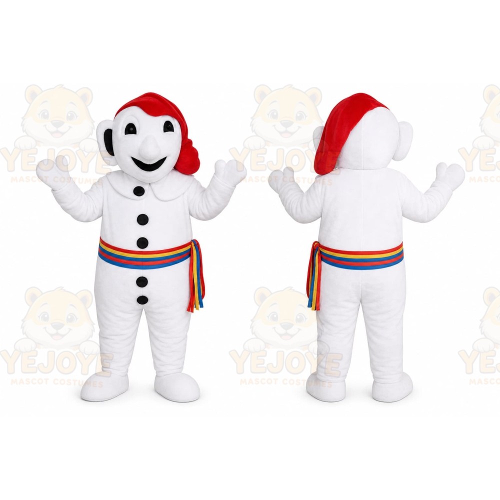 White Elf Mascot Costume for Holiday Events