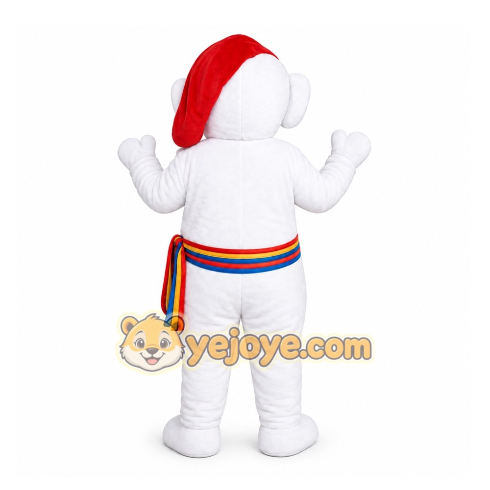 White Elf Mascot Costume for Holiday Events White Elf Mascot Costume for Holiday Events