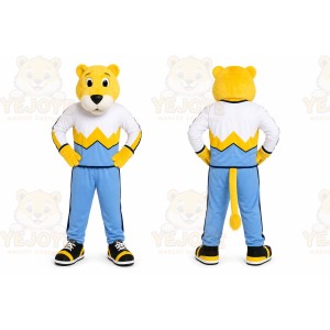 Yellow Bear Mascot Costume for Sports Events