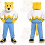 Yellow Bear Mascot Costume for Sports Events