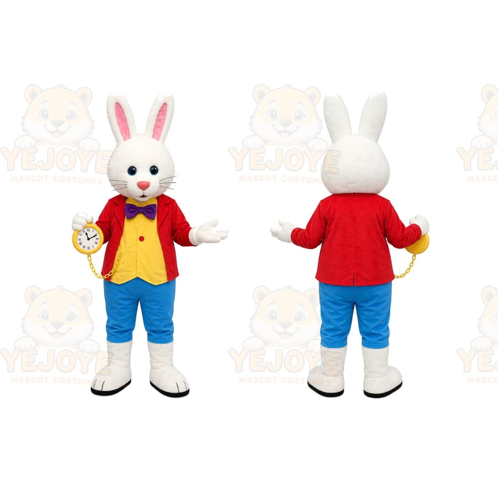 White Rabbit Mascot Costume for Holiday Events