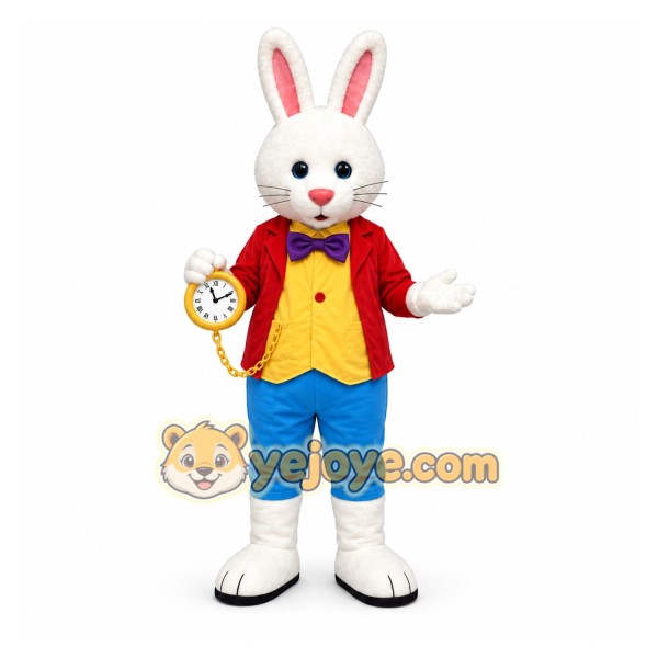 White Rabbit Mascot Costume for Holiday Events White Rabbit Mascot Costume for Holiday Events
