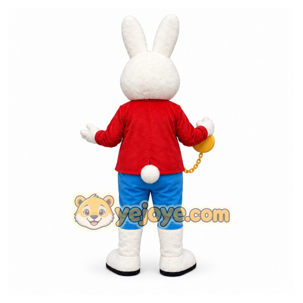 White Rabbit Mascot Costume for Holiday Events White Rabbit Mascot Costume for Holiday Events
