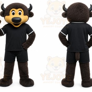 Black Buffalo Mascot Costume for Sports Events