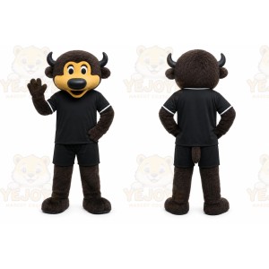 Black Buffalo Mascot Costume for Sports Events