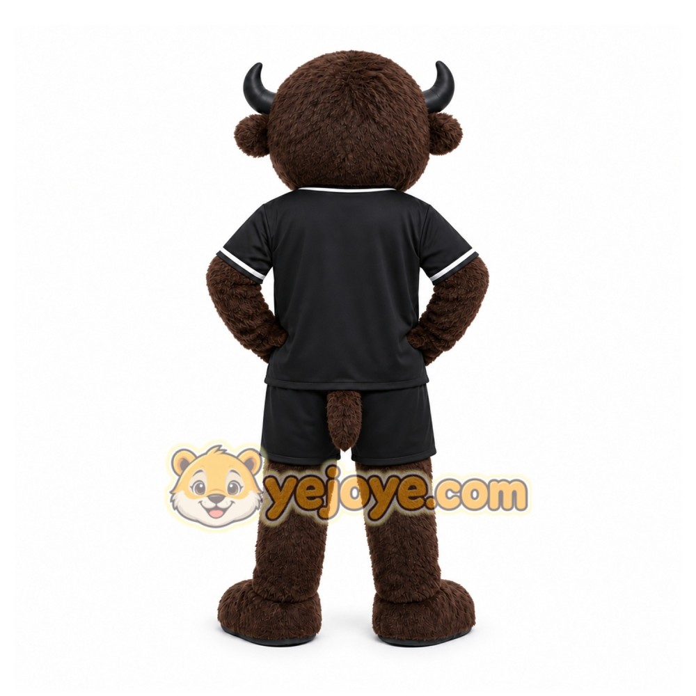 Black Buffalo Mascot Costume for Sports Events Black Buffalo Mascot Costume for Sports Events