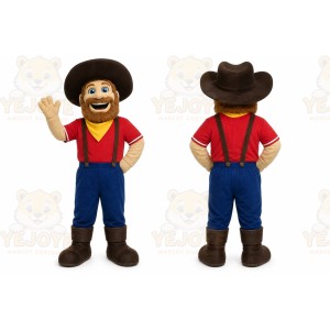 Brown Cowboy Mascot Costume for Events and Promotions