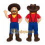 Brown Cowboy Mascot Costume for Events and Promotions