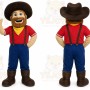 Brown Cowboy Mascot Costume for Events and Promotions