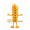 Yellow Wheat Stalk Mascot Costume for Corporate Events Yellow Wheat Stalk Mascot Costume for Corporate Events