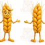 Yellow Wheat Stalk Mascot Costume for Corporate Events
