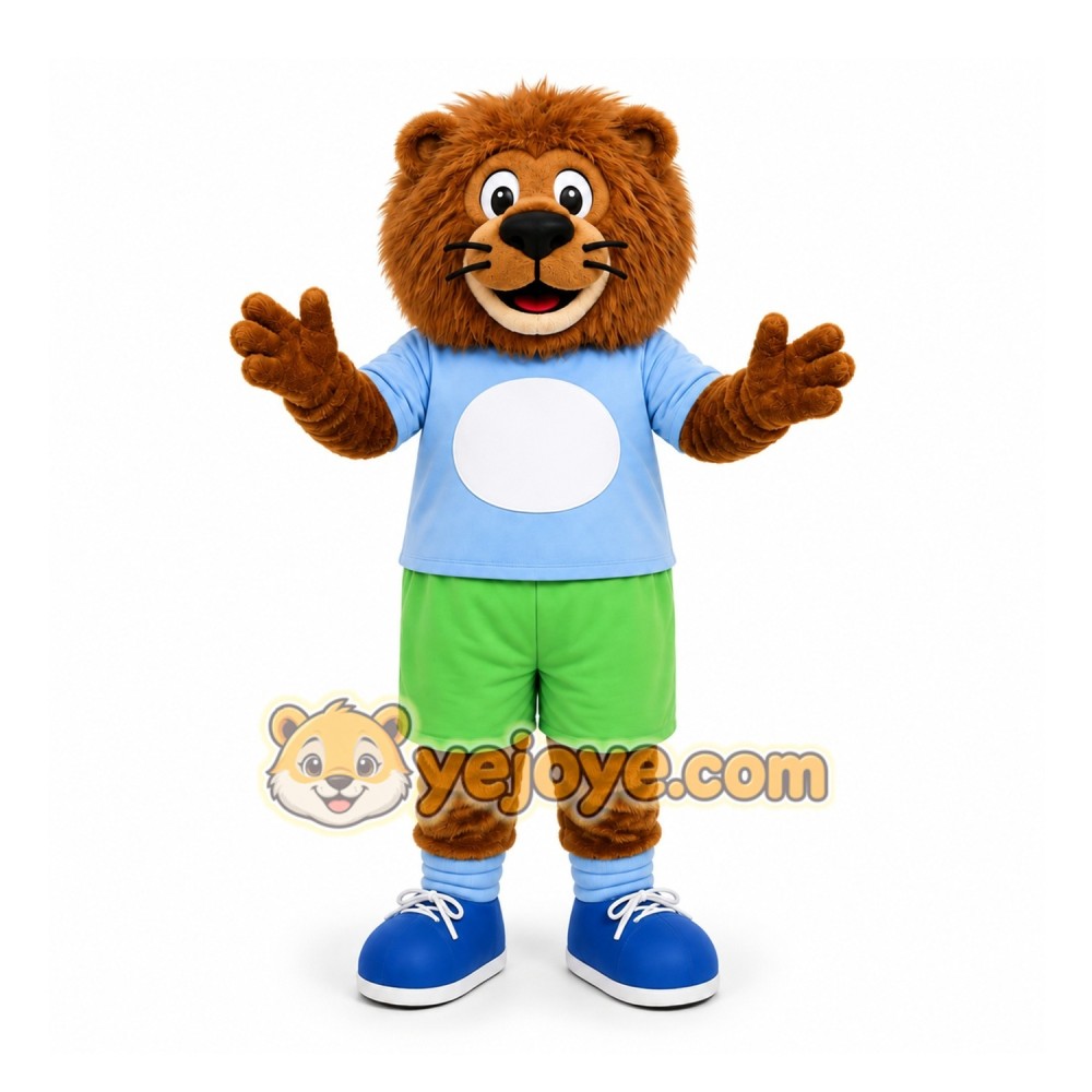 Brown Lion Mascot Costume for Children's Events Brown Lion Mascot Costume for Children's Events