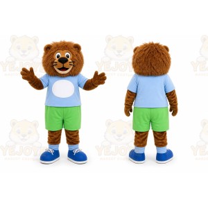 Brown Lion Mascot Costume for Children's Events
