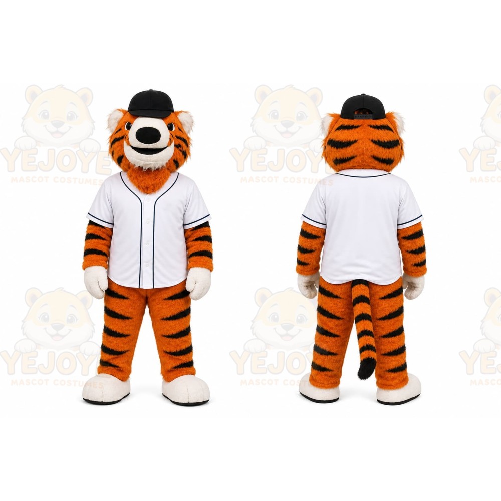 Orange Tiger Mascot Costume for Sports Events