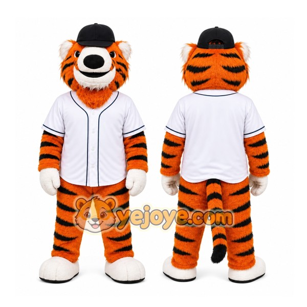 Orange Tiger Mascot Costume for Sports Events