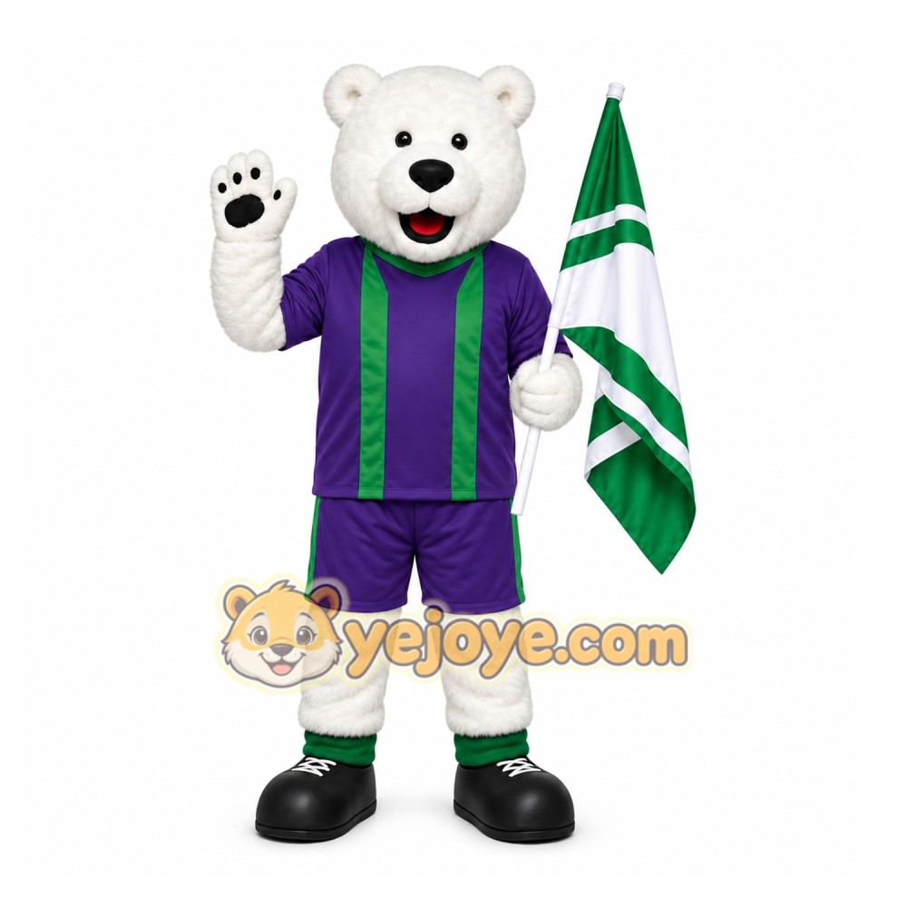 White Polar Bear Mascot Costume for Sports Events White Polar Bear Mascot Costume for Sports Events