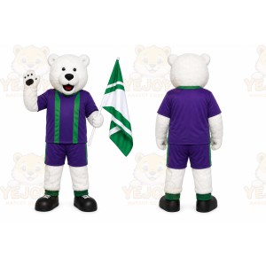 White Polar Bear Mascot Costume for Sports Events