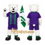 White Polar Bear Mascot Costume for Sports Events