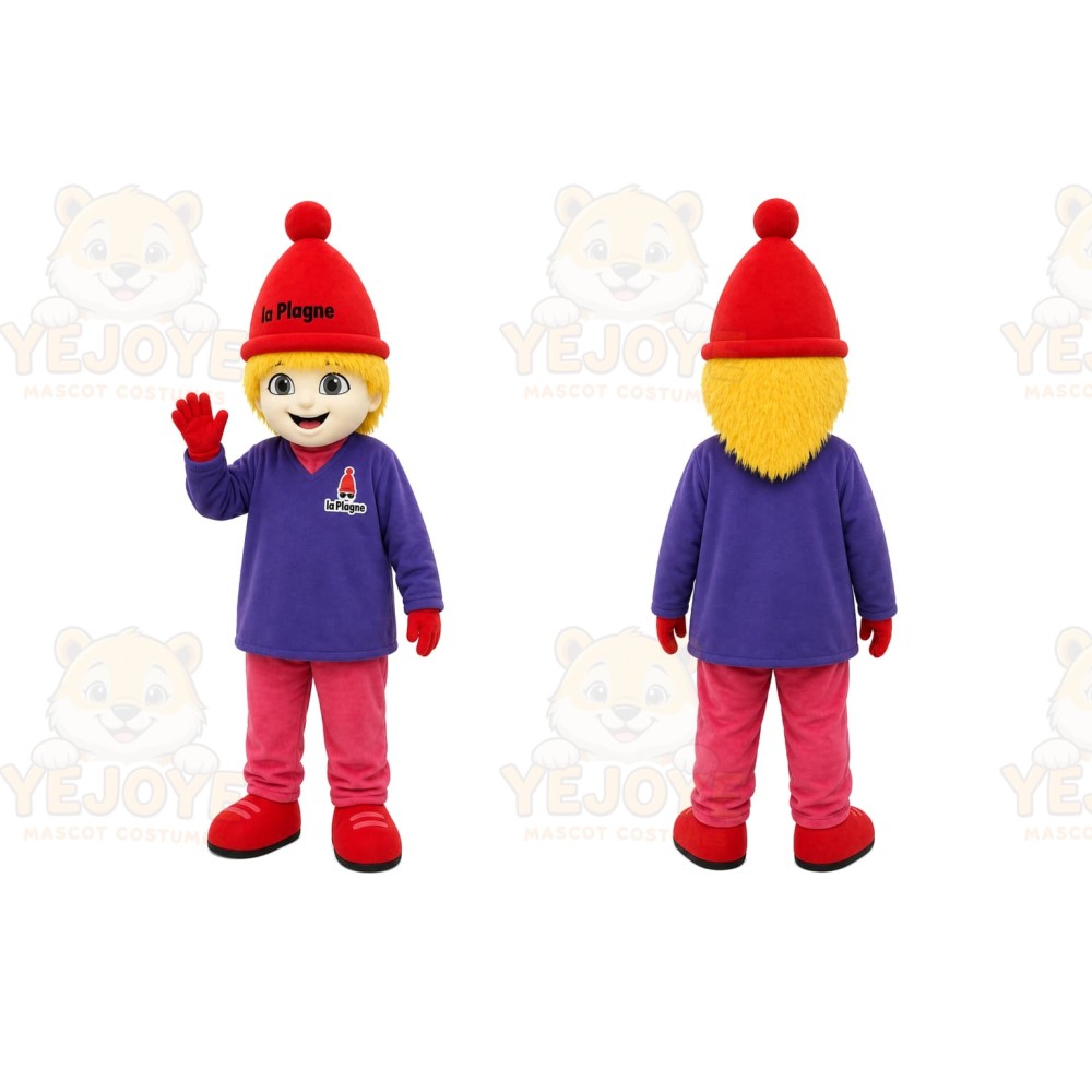 Purple Child Mascot Costume for Events and Promotions