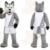 Gray Wolf Mascot Costume for Sports Events