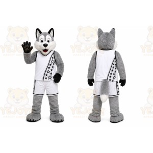Gray Wolf Mascot Costume for Sports Events