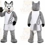 Gray Wolf Mascot Costume for Sports Events