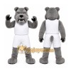 Gray Bulldog Mascot Costume for Sports Events Gray Bulldog Mascot Costume for Sports Events