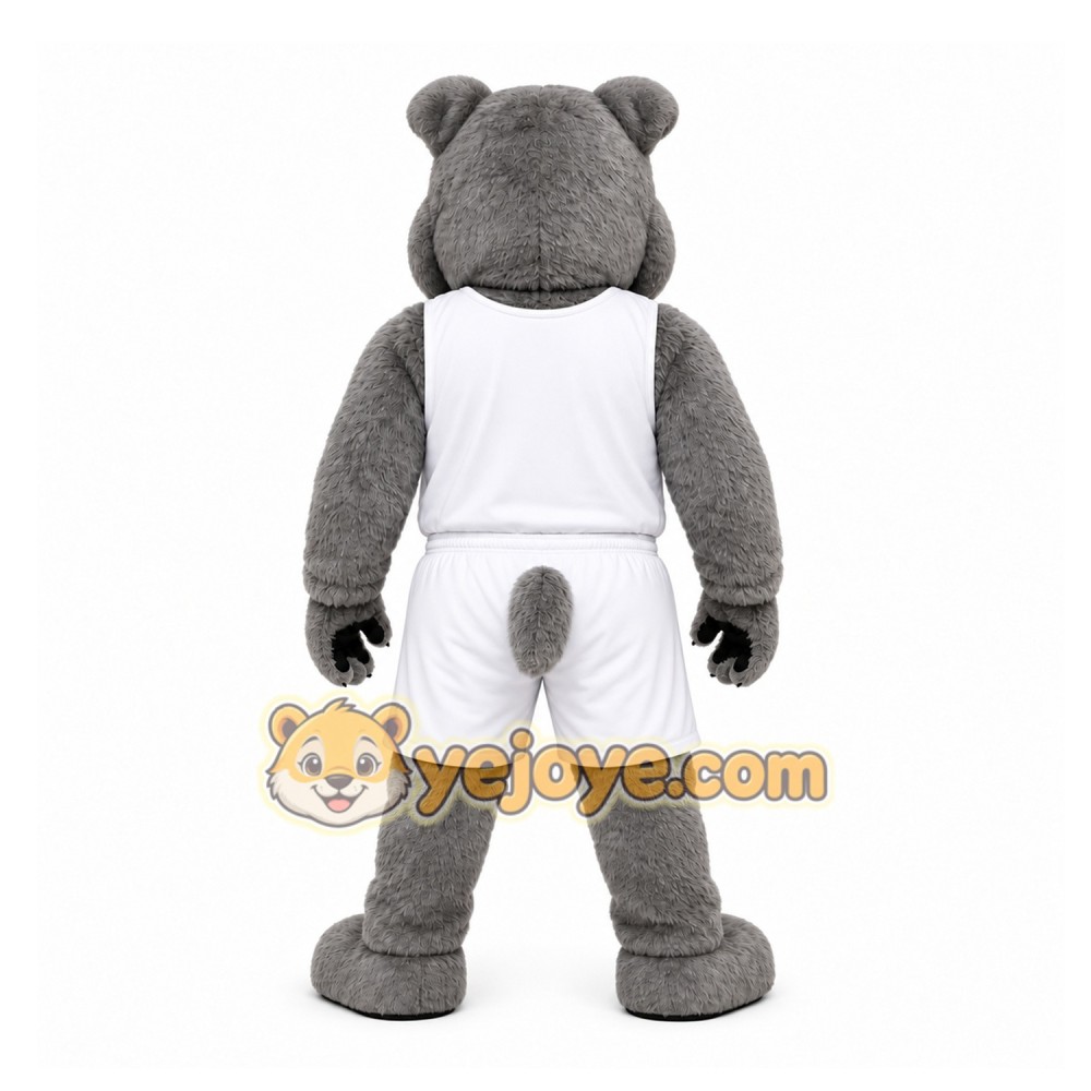 Gray Bulldog Mascot Costume for Sports Events Gray Bulldog Mascot Costume for Sports Events