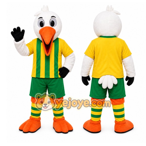 White Bird Mascot Costume for Sports Events