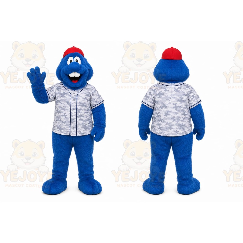 Blue Monster Mascot Costume for Sports Events
