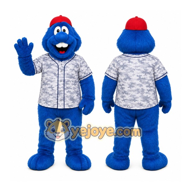 Blue Monster Mascot Costume for Sports Events